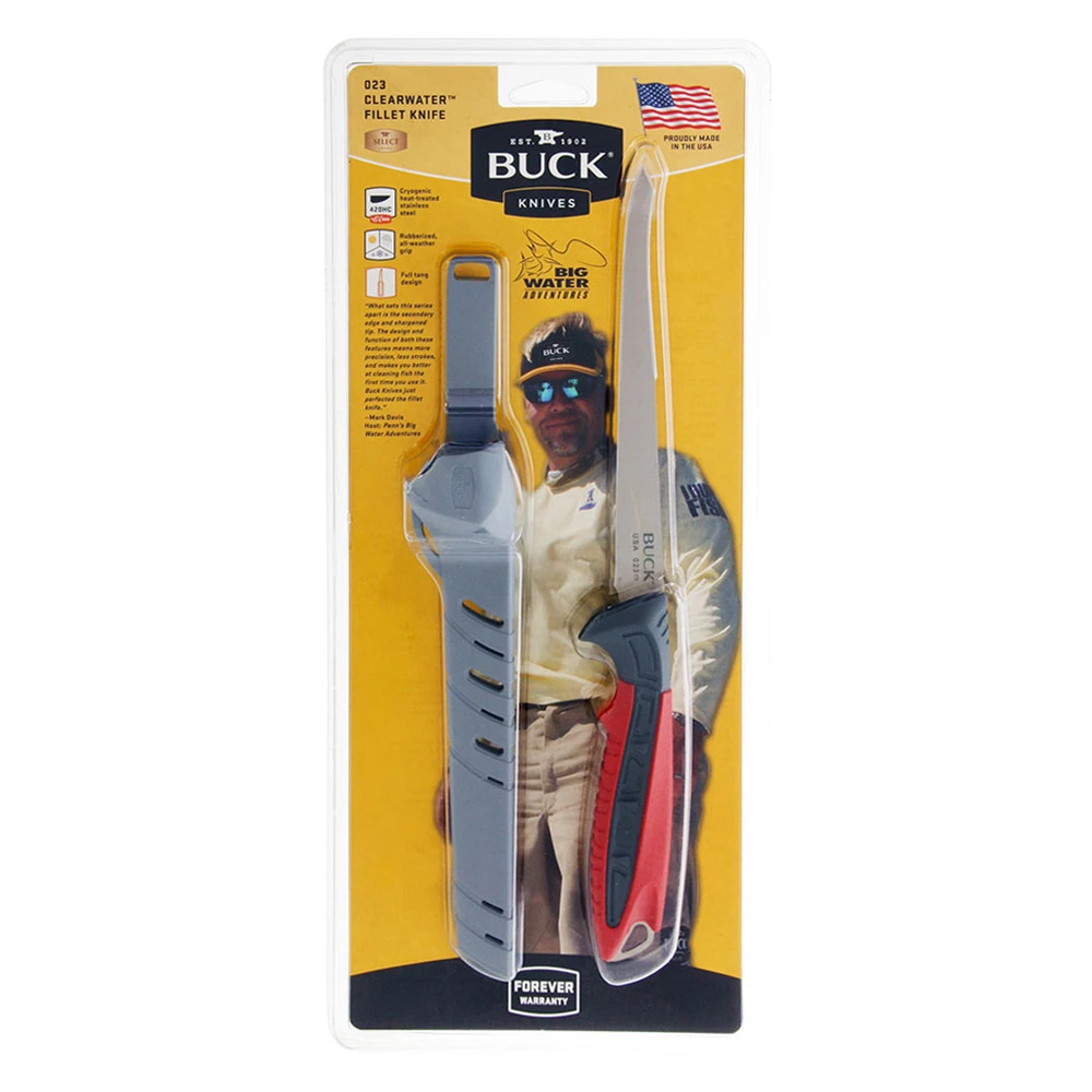 Buck Knives Buck 023 Clearwater Fillet Knife 6" Clampacked Packaging 3 Buck Knives Buck 023 Clearwater Fillet Knife 6" Clampacked Packaging